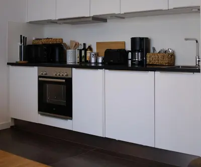 Küche/Küchenzeile in der Unterkunft Schickes 2 Zimmerapartment ruhig und zentral in Berlin Mitte