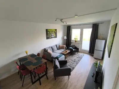 Ein Sitzbereich in der Unterkunft Charmante Wohnung in Potsdam