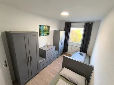 Ein Bett oder Betten in einem Zimmer der Unterkunft Charmante Wohnung in Potsdam