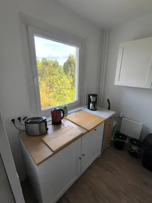 Küche/Küchenzeile in der Unterkunft Charmante Wohnung in Potsdam