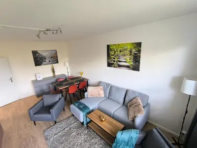 Ein Sitzbereich in der Unterkunft Charmante Wohnung in Potsdam
