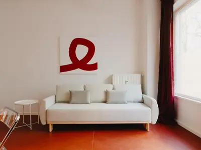 Ein Sitzbereich in der Unterkunft NOOK Stay architectural hideway in Friedrichshain