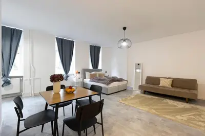 Ein Sitzbereich in der Unterkunft Central & Quiet I Bright Apartment in Steglitz