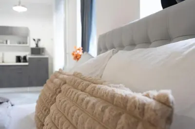 Ein Bett oder Betten in einem Zimmer der Unterkunft Central & Quiet I Bright Apartment in Steglitz