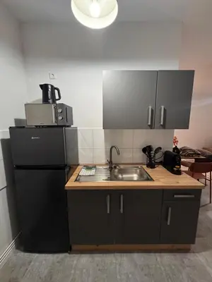 Küche/Küchenzeile in der Unterkunft Cozy Studio Steglitz Sleeps 4 Near center