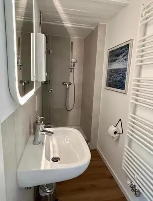 Ein Badezimmer in der Unterkunft Ferienwohnung Oranienburg
