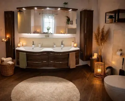 Ein Badezimmer in der Unterkunft Ferienhaus Wiesenidylle auf der Weidelandfarm