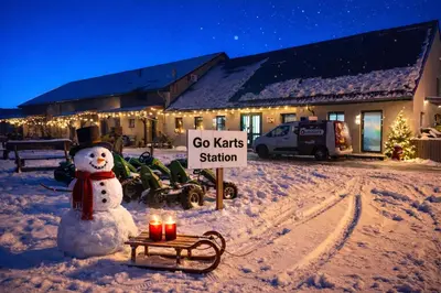 Ferienhaus Wiesenidylle auf der Weidelandfarm im Winter