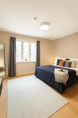 Ein Bett oder Betten in einem Zimmer der Unterkunft Luxus Apartment am Ku'damm - 2 Zimmer