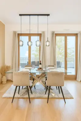 Ein Sitzbereich in der Unterkunft Luxus Apartment am Ku'damm - 2 Zimmer