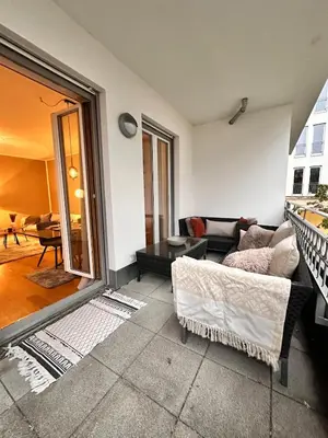 Ein Sitzbereich in der Unterkunft Luxus Apartment am Ku'damm - 2 Zimmer