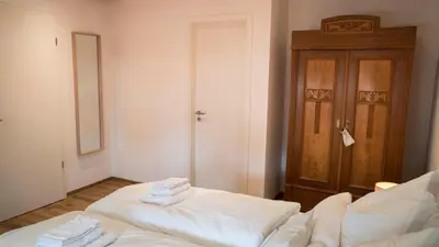 Ein Bett oder Betten in einem Zimmer der Unterkunft Bauernhof