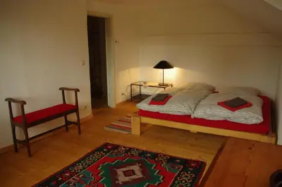 Ein Bett oder Betten in einem Zimmer der Unterkunft Gutshaus Buberow - Haupthaus & Loft für Seminare & Gruppen
