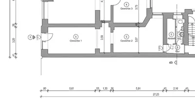 Grundriss der Unterkunft Stylish heritage-style studio in Sprengelkiez