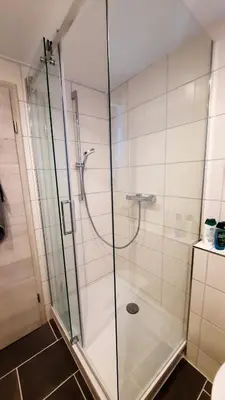 Ein Badezimmer in der Unterkunft Ferienbungalow Marie