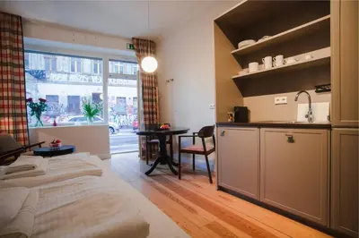 Ein Bett oder Betten in einem Zimmer der Unterkunft Design & Komfort, Rosenthaler Platz Top Location - AP2