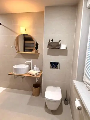 Ein Badezimmer in der Unterkunft Gartenwohnung Appartements am Radweg stille Pauline