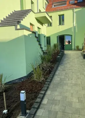 Das Gebäude in dem sich die Ferienwohnung befindet