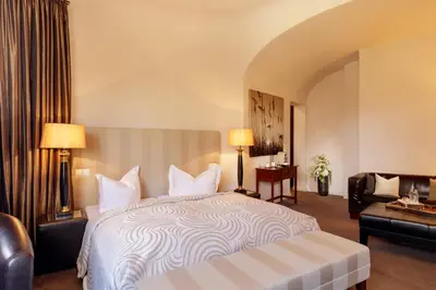 Ein Bett oder Betten in einem Zimmer der Unterkunft Schloss Kartzow