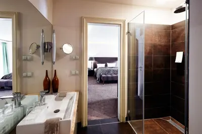Ein Badezimmer in der Unterkunft Schloss Kartzow