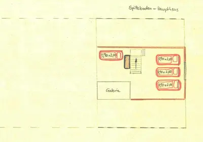 Grundriss der Unterkunft Landhauswolfsruh - Historischer Dreiseitenhof in Brandenburg - Sauna - Familie-Freunde-Retreat