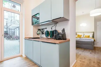Küche/Küchenzeile in der Unterkunft Moderne Design Apartments im Herzen von Prenzlauer Berg