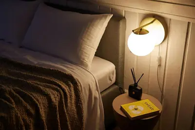 Ein Bett oder Betten in einem Zimmer der Unterkunft Design Retreat With Sauna Near Berlin