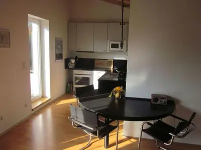 Küche/Küchenzeile in der Unterkunft Apartment Moderne Studiowohnung im Obergeschoss mit Balkon by Interhome