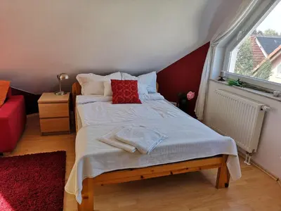 Ein Bett oder Betten in einem Zimmer der Unterkunft Holiday Home für 6 Personen ca- 120 m² in Zepernick- Brandenburg - Berlin und Umgebung by Interhome