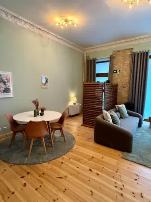 Ein Sitzbereich in der Unterkunft Cute Flat in Prenzlauer Berg