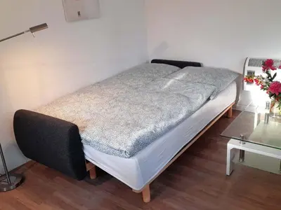 Ein Bett oder Betten in einem Zimmer der Unterkunft Holiday Home in Storkow mit Schönem Garten by Interhome