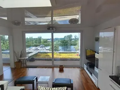 Küche/Küchenzeile in der Unterkunft Apartment Penthouse Yachthafen by Interhome