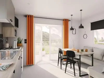 Küche/Küchenzeile in der Unterkunft Apartment in Hohenlychen mit Grill- Loggia 5 by Interhome