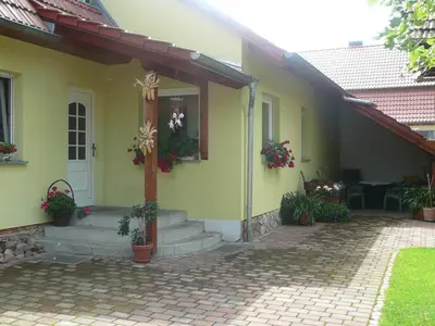 Ein Garten an der Unterkunft Landurlaub in Schiebsdorf