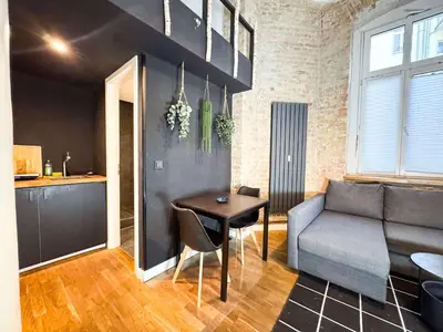 Küche/Küchenzeile in der Unterkunft Cozy Studio for 4 on Prenzlauer Allee