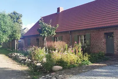 Ein Garten an der Unterkunft Landarbeiterhaus Hartensdorf