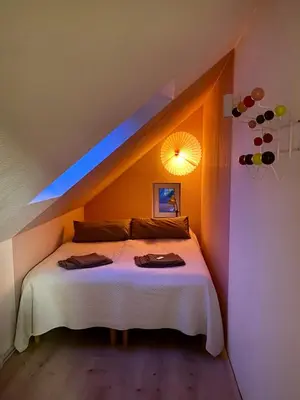 Ein Bett oder Betten in einem Zimmer der Unterkunft Käthes Sommerfrische