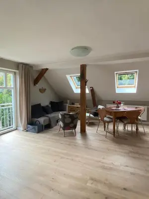 Ein Sitzbereich in der Unterkunft Käthes Sommerfrische