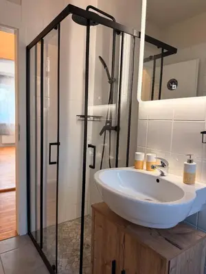 Ein Badezimmer in der Unterkunft Apartment für max 6 Personen nahe Berlin und Potsdam