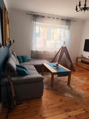 Ein Sitzbereich in der Unterkunft Apartment für max 6 Personen nahe Berlin und Potsdam