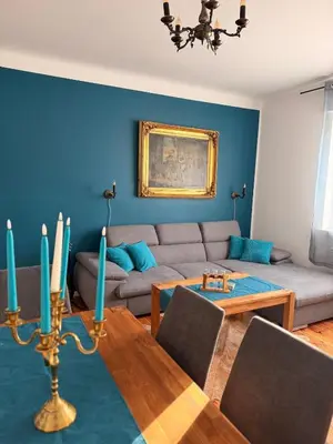 Ein Sitzbereich in der Unterkunft Apartment für max 6 Personen nahe Berlin und Potsdam