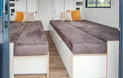 Ein Bett oder Betten in einem Zimmer der Unterkunft 1 Bedroom Stunning Ship In Havelsee Ot Kützkow