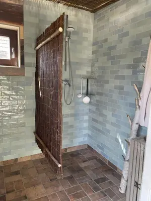 Ein Badezimmer in der Unterkunft Auszeit Separee am See