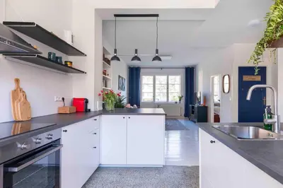 Küche/Küchenzeile in der Unterkunft Design Apart 1 BR/Pankow-P. Berg/Netflix/Parking