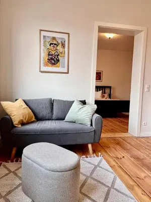 Ein Sitzbereich in der Unterkunft Ferienwohnung