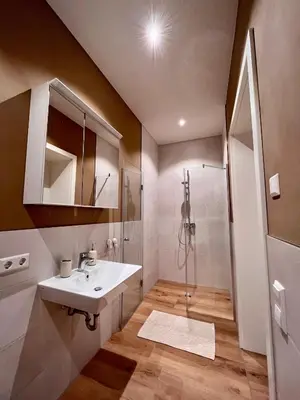 Ein Badezimmer in der Unterkunft Ferienwohnung