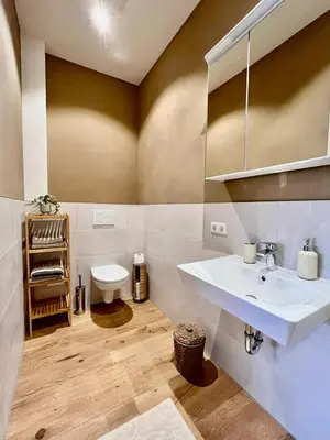 Ein Badezimmer in der Unterkunft Ferienwohnung
