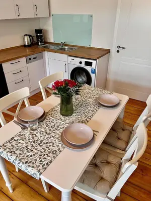 Küche/Küchenzeile in der Unterkunft Ferienwohnung