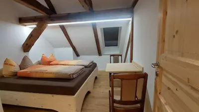 Ein Bett oder Betten in einem Zimmer der Unterkunft Oderlandblick Apartment
