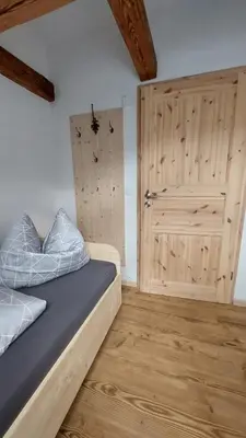 Ein Bett oder Betten in einem Zimmer der Unterkunft Oderlandblick Apartment